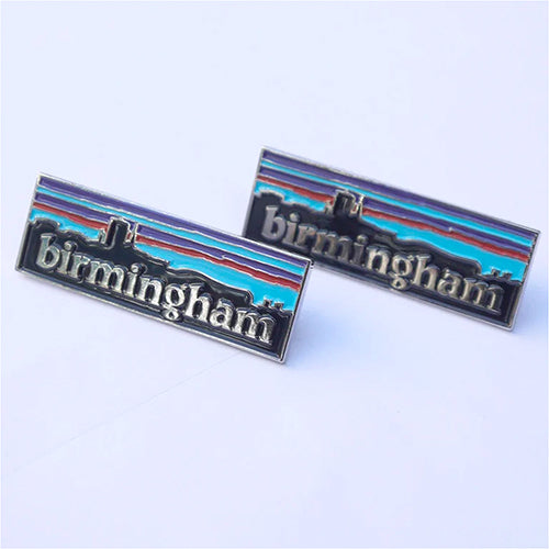 Skyline Enamel Pins